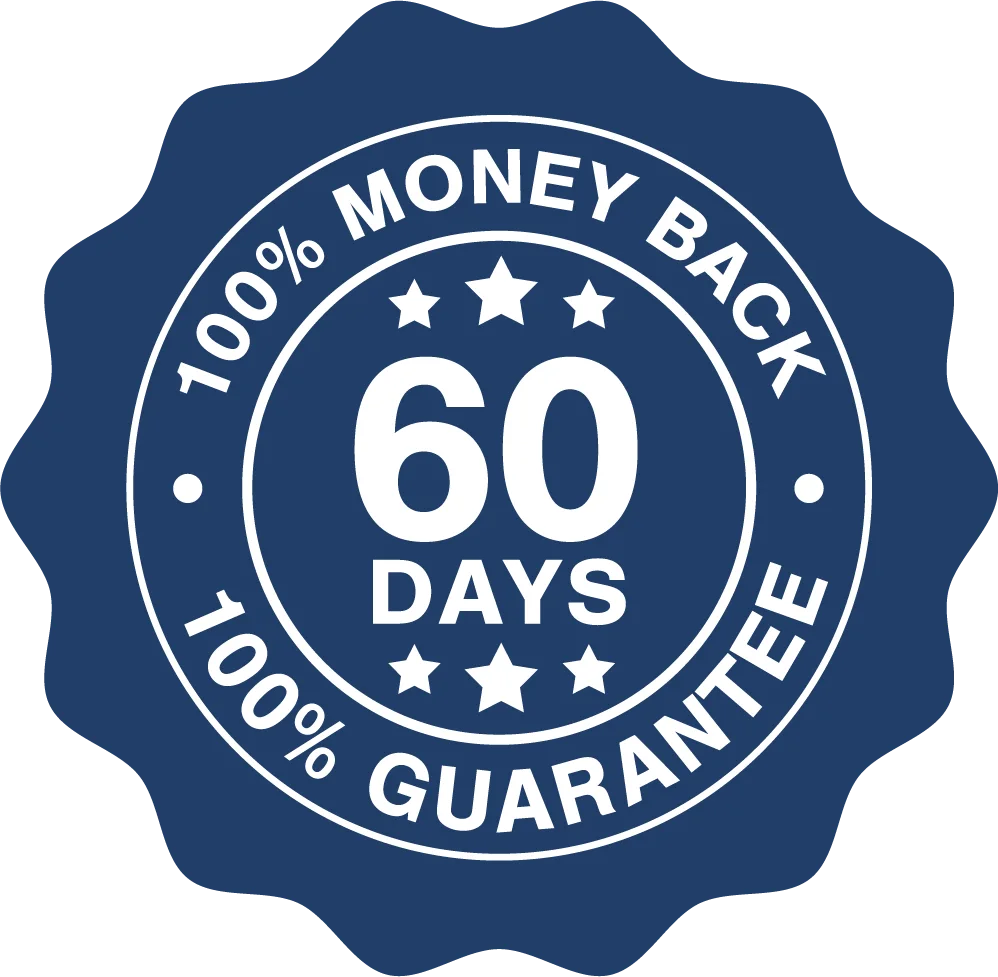 BurnTide 60-day money-back guarantee seal