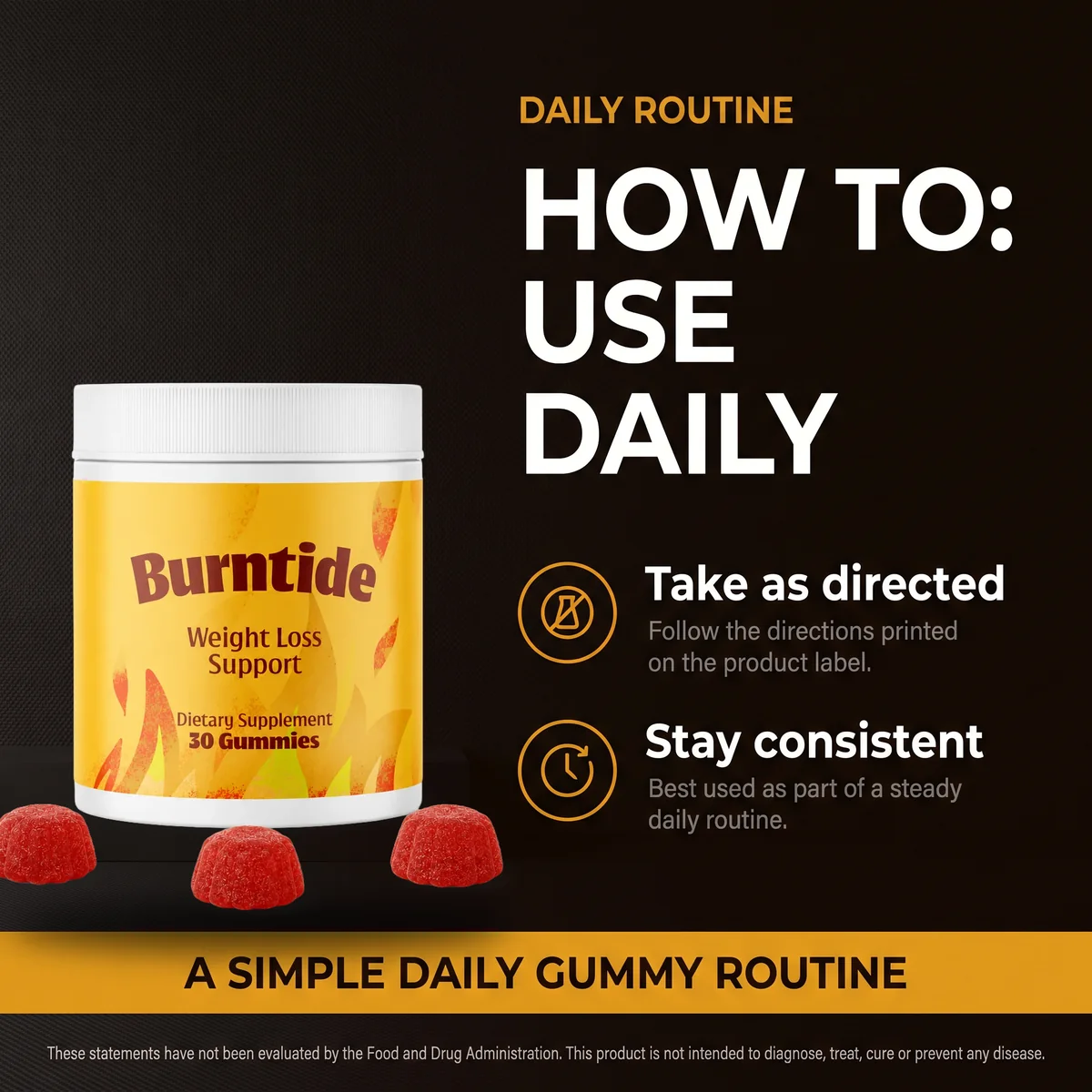 How to use BurnTide apple cider vinegar and BHB gummies in a daily pre-meal routine